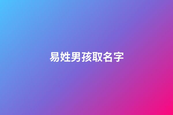 易姓男孩取名字