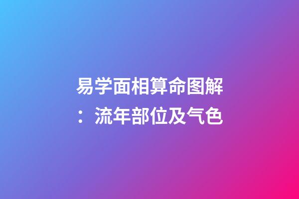 易学面相算命图解：流年部位及气色