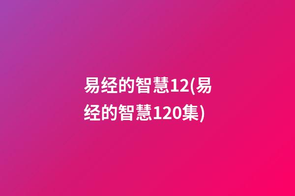 易经的智慧12(易经的智慧120集)