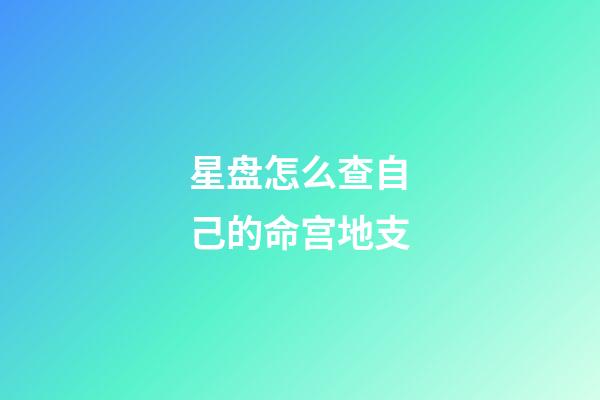 星盘怎么查自己的命宫地支-第1张-星座运势-玄机派