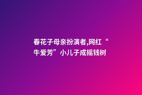春花子母亲扮演者,网红“牛爱芳”小儿子成摇钱树-第1张-观点-玄机派