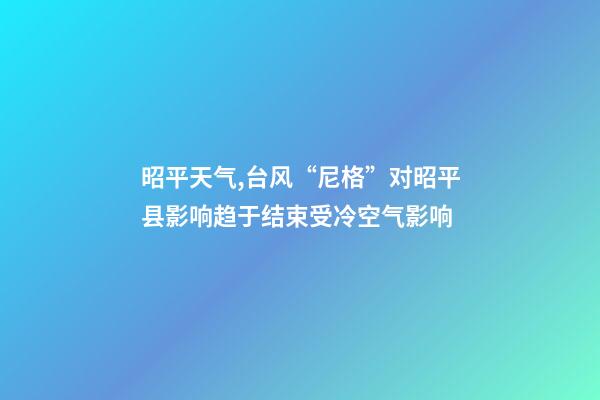 昭平天气,台风“尼格”对昭平县影响趋于结束受冷空气影响-第1张-观点-玄机派