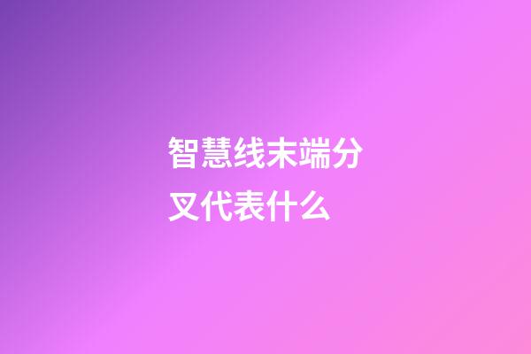 智慧线末端分叉代表什么