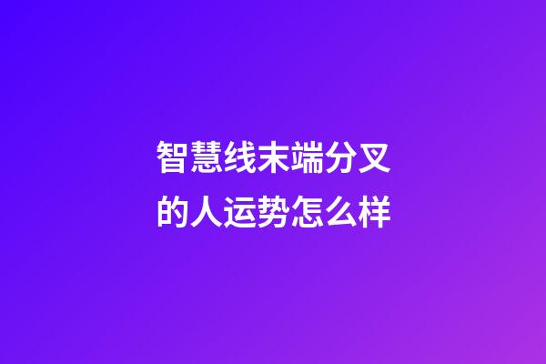 智慧线末端分叉的人运势怎么样