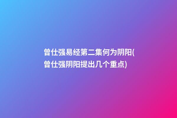 曾仕强易经第二集何为阴阳(曾仕强阴阳提出几个重点)