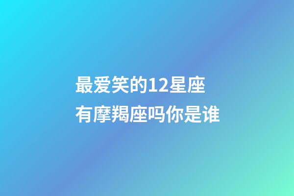 最爱笑的12星座有摩羯座吗你是谁-第1张-星座运势-玄机派