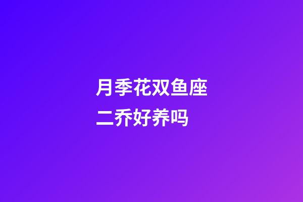 月季花双鱼座二乔好养吗-第1张-星座运势-玄机派