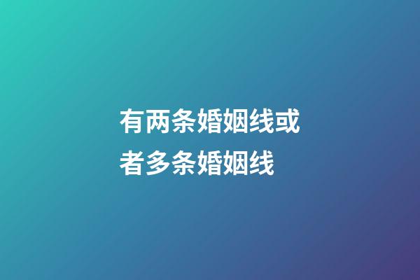 有两条婚姻线或者多条婚姻线