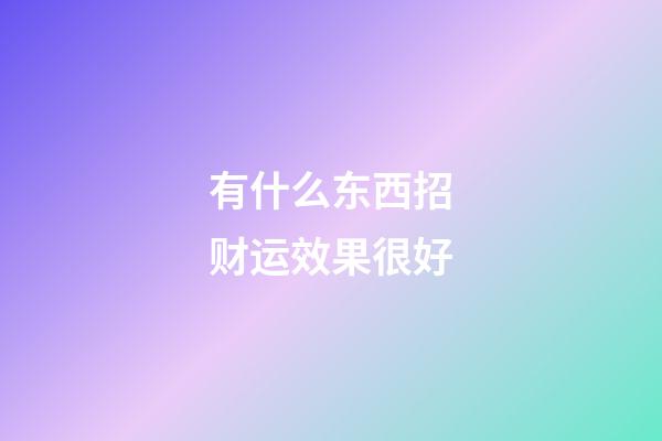 有什么东西招财运效果很好