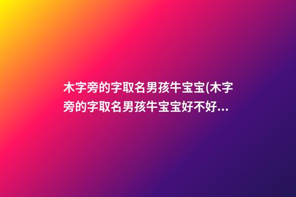 木字旁的字取名男孩牛宝宝(木字旁的字取名男孩牛宝宝好不好)