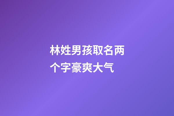 林姓男孩取名两个字豪爽大气