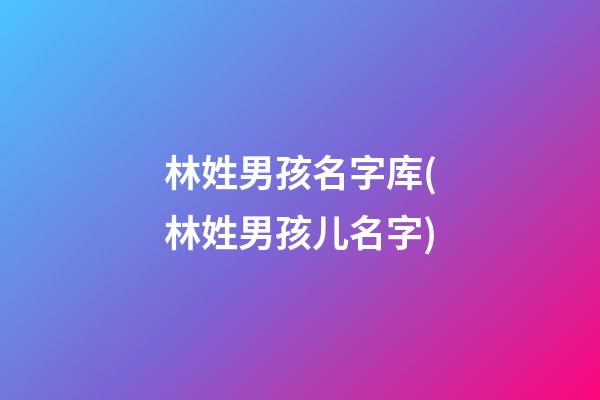 林姓男孩名字库(林姓男孩儿名字)