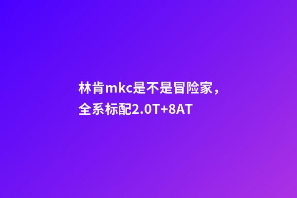 林肯mkc是不是冒险家，全系标配2.0T+8AT-第1张-观点-玄机派