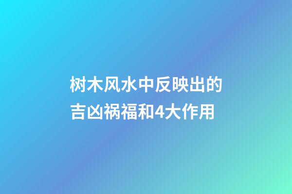 树木风水中反映出的吉凶祸福和4大作用