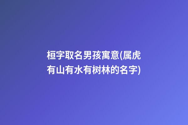 桓字取名男孩寓意(属虎有山有水有树林的名字)