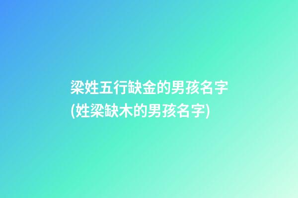 梁姓五行缺金的男孩名字(姓梁缺木的男孩名字)