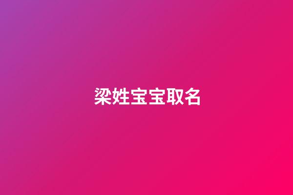 梁姓宝宝取名(梁姓宝宝取名一个字的)-第1张-宝宝起名-玄机派
