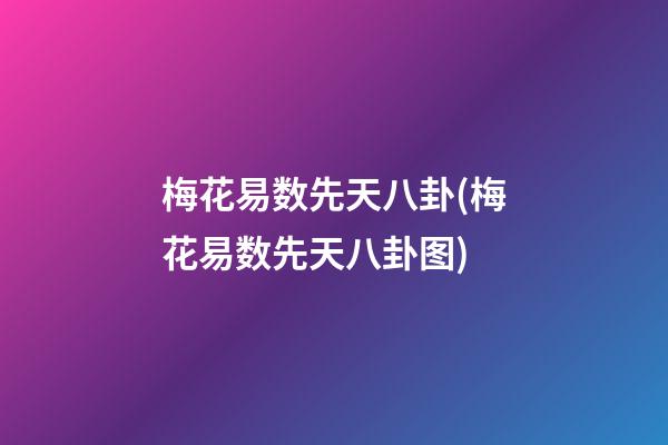 梅花易数先天八卦(梅花易数先天八卦图)