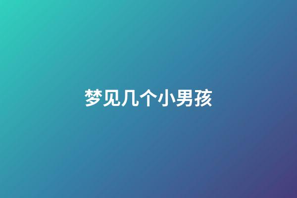 梦见几个小男孩