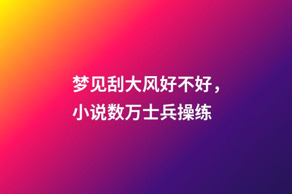 梦见刮大风好不好，小说数万士兵操练