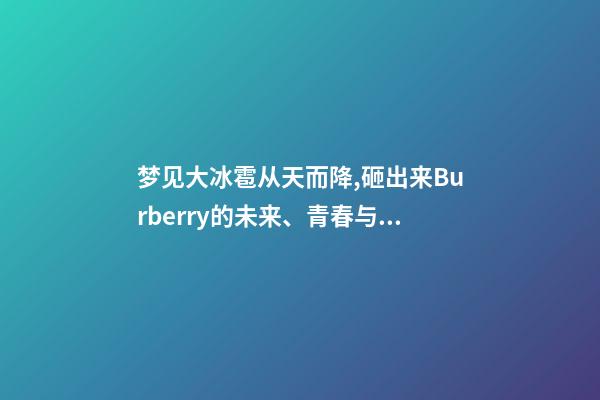 梦见大冰雹从天而降,砸出来Burberry的未来、青春与创意-第1张-观点-玄机派