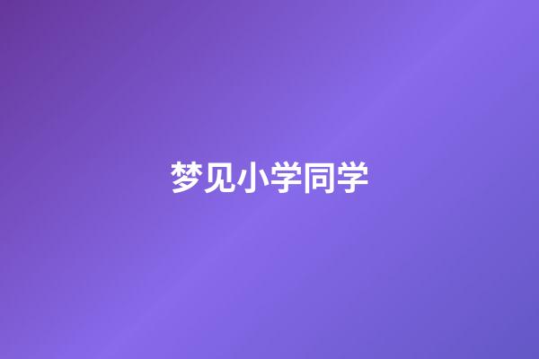 梦见小学同学