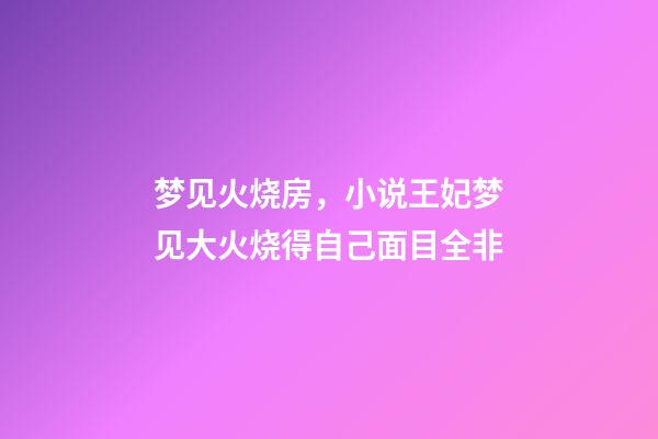 梦见火烧房，小说王妃梦见大火烧得自己面目全非-第1张-观点-玄机派
