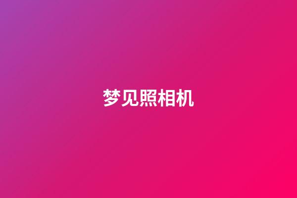 梦见照相机