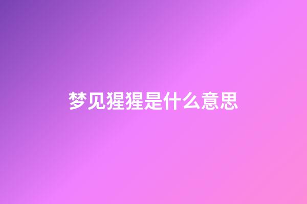 梦见猩猩是什么意思