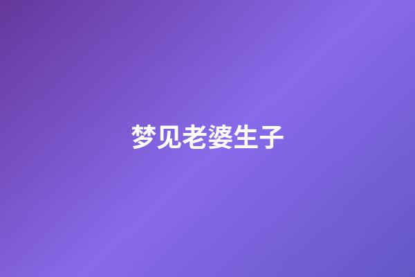 梦见老婆生子