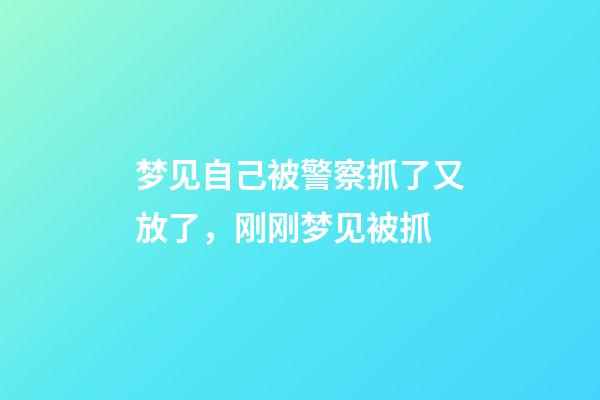 梦见自己被警察抓了又放了，刚刚梦见被抓-第1张-观点-玄机派
