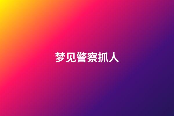 梦见警察抓人