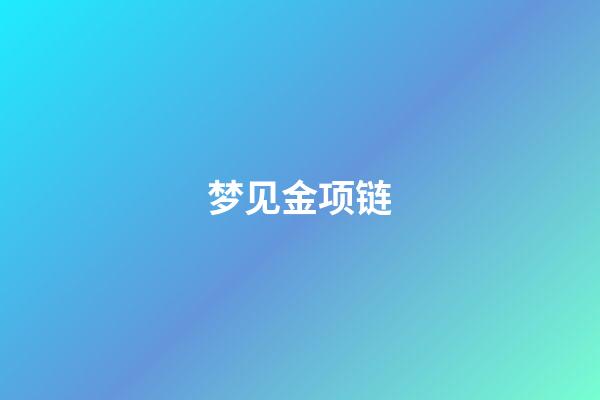梦见金项链