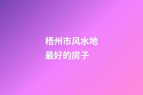 梧州市风水地最好的房子