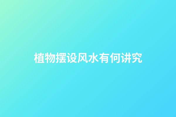 植物摆设风水有何讲究