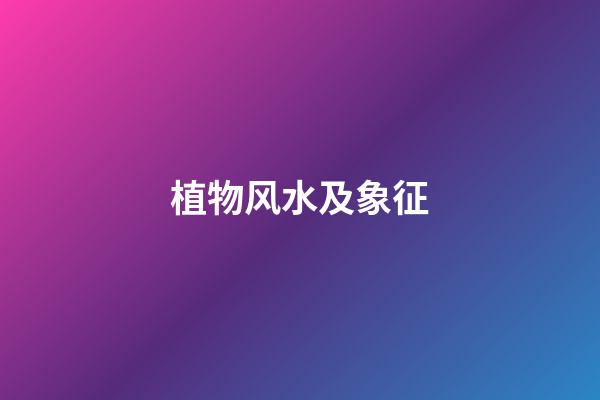 植物风水及象征