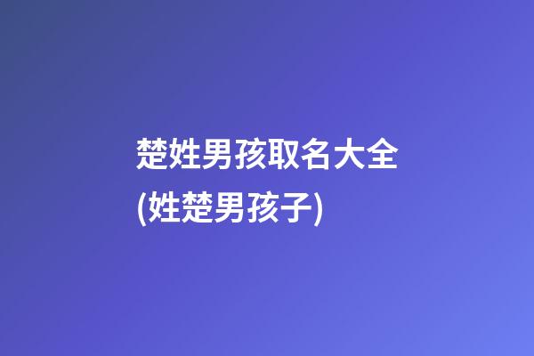 楚姓男孩取名大全(姓楚男孩子)