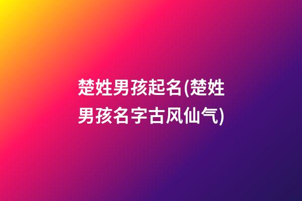 楚姓男孩起名(楚姓男孩名字古风仙气)