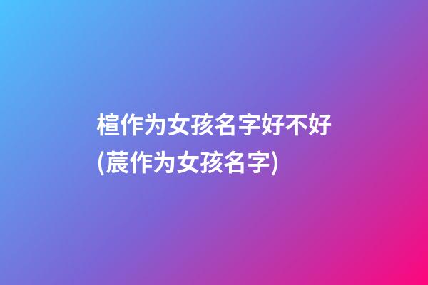 楦作为女孩名字好不好(莀作为女孩名字)