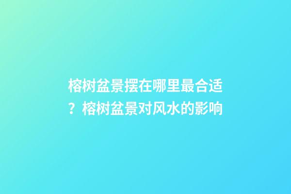 榕树盆景摆在哪里最合适？榕树盆景对风水的影响