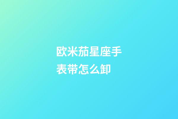 欧米茄星座手表带怎么卸