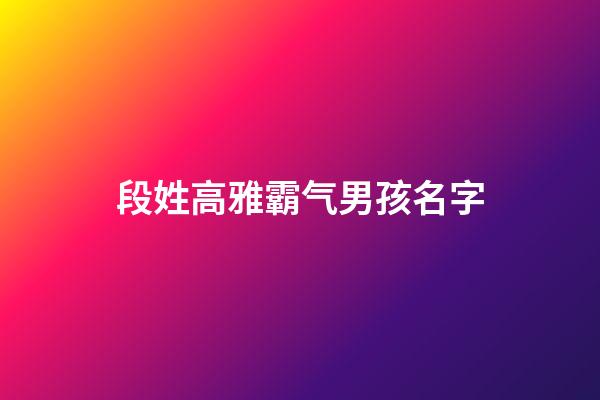 段姓高雅霸气男孩名字