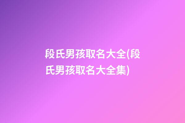 段氏男孩取名大全(段氏男孩取名大全集)