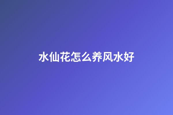 水仙花怎么养风水好