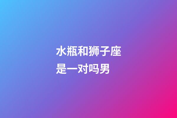 水瓶和狮子座是一对吗男-第1张-星座运势-玄机派