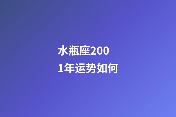 水瓶座2001年运势如何-第1张-星座运势-玄机派
