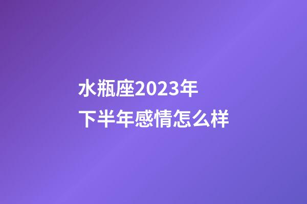 水瓶座2023年下半年感情怎么样-第1张-星座运势-玄机派