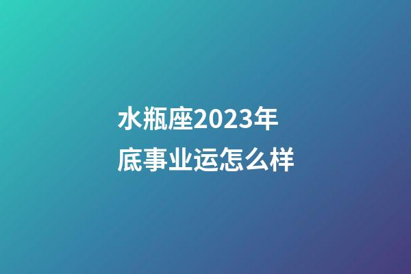 水瓶座2023年底事业运怎么样-第1张-星座运势-玄机派