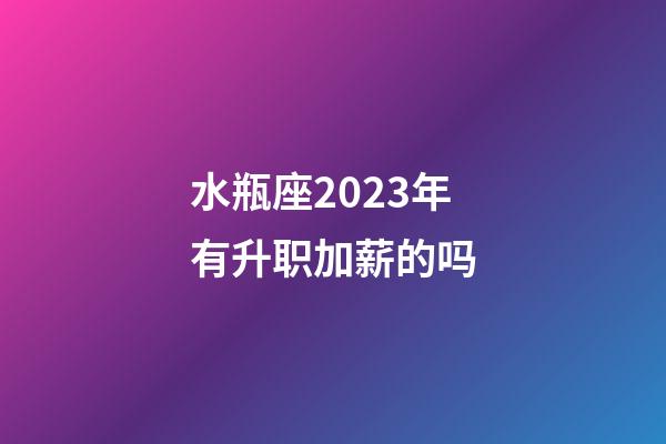 水瓶座2023年有升职加薪的吗-第1张-星座运势-玄机派