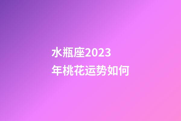 水瓶座2023年桃花运势如何-第1张-星座运势-玄机派